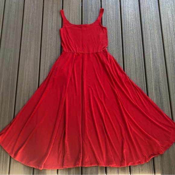 Quince Vibrant Red Fit & Flare Dress Size S - Picture 3 of 9